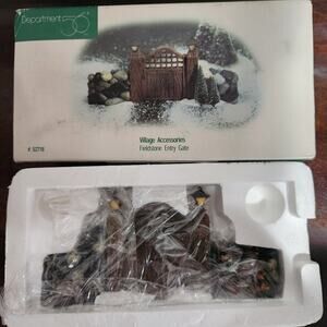 Dept 56 fieldstone entry gate‎